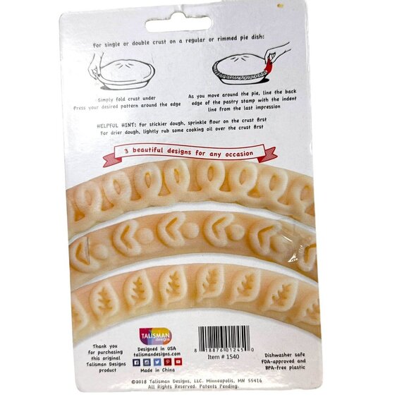 Talisman Designs Pie Pastry Baking Supplies Decorating Baking Lattice Cutter - Picture 5 of 15